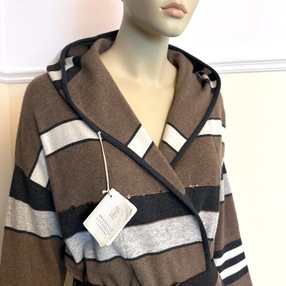 BRUNELLO CUCINELLI 100% cashmere long cardigan - Picture 6 of 16